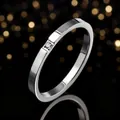 Elegant minimalist silver titanium steel ring featuring a single embedded sparkling stone - US 5 / Steel Color Single Zirconia Narrow
