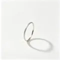 Close-up of elegant frosted titanium steel band ring with silver starry sky texture. - Size 5 / 1mm / Silver