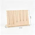 Professional natural solid wood necklace display stand with slots and size dimensions - Large Natural Wood Necklace Plate