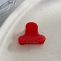 Vibrant red mini hair claw clip for bangs and side hair styling - Mini Claw Clip (J48-B115) / Red