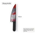 Realistic 40cm Halloween horror prop bloody plastic toy knife for spooky cosplay parties - Pointed Knife