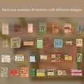 Set of 30 vintage bronzing stickers with antique ticket and coupon designs - Time Records