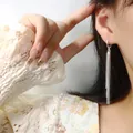 Eleganti orecchini lunghi a nappa in argento con catene multiple per un look fluido - Fibbia per Orecchio Con Nappa a Catena a Serpente