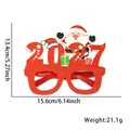 Festive 2027 Weihnachtsmann rote Glitzer Party Brille für Weihnachtsfeiern Deko - Weihnachtsbrille / 2027 Weihnachtsmann Stil