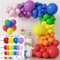 Rainbow balloon garland arch kit with assorted sizes of colorful latex balloons - Rainbow Balloon Garland Kit