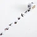 Premium washi masking tape featuring traditional ink-wash swallow bird patterns for DIY - Swallow