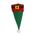 Porte-couverts style chapeau d'elfe de Noël en feutre vert et rouge - Elfe