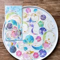Starry sky theme decorative DIY stickers for scrapbooking and albums, 60 pieces set - Looking at the Stars