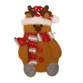 Pluchen rendier kerstbestekhouder voor feestelijke tafeldecoratie en dineren - Kerst Rendier Stijl