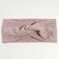 Bandeau en maille côtelée torsadée or rose pour le yoga, le sport et le port quotidien - Style Noué / Kaki