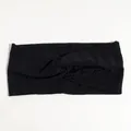 Bandeau de sport noir côtelé et noué pour le yoga, le fitness et le lavage quotidien du visage - Style Noué / Noir