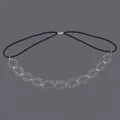 Elegantes silbernes Strass-Stirnband für formelles Styling oder Partys bei Frauen. - Einfacher vielseitiger Pendler-Stil (HS-J3116B)