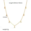 Detail met de lengte- en gewichtsparameters van de roestvrijstalen zirkoonketting (85) - Ronde Strass (TN3819) / 18K goud
