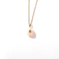 Vintage teardrop pink resin pendant necklace with gold plated stainless steel chain - Pink Teardrop Pendant (Style 2)