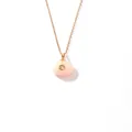 Vintage gold plated stainless steel necklace featuring a light pink resin oval pendant - Light Pink Rhinestone Oval Pendant (Style 8)