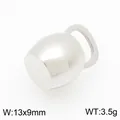 Pendentif bijoux en forme de bouilloire en argent poli minimaliste 13x9mm poids 3,5g - Style Mini Bouilloire Créatif (KP119648-GC) / Pendentif Uniquement (Sans Chaîne)