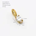 Marquise-Zirkonia-Anhänger aus 316er Edelstahl mit 14K Gold-PVD-Beschichtung - 5*2mm / Gold