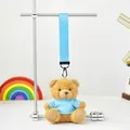 Llavero de osito de peluche con camiseta azul claro y correa colgante a juego para bolso - Bear with Lake Blue T-Shirt