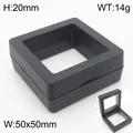 Boîte à bijoux noire à membrane PE 50x50x20mm pour le rangement étanche à la poussière - 50x50x20mm