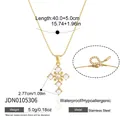 Detailed specs of stainless steel cross necklace with measurements and material info - Pearl Cross Pendant Necklace (JDN0105306) / 40+5cm / Gold
