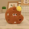 Süßer Plüsch-Keks-Schlüsselanhänger mit Cartoon-Gesicht und gelbem Bommel-Detail - 10cm / Herz Brezel