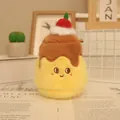 Süßer Plüsch-Pudding Dessert Schlüsselanhänger für Rucksäcke und Kinderzimmer Deko - 10cm / Karamellpudding