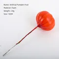 Artificial orange pumpkin pick for autumn and holiday DIY floral decor - Pumpkin Fruit / 10cm / Red