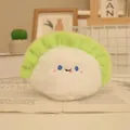 Mignon pendentif en peluche de la série alimentaire créative avec un visage souriant vert - 10cm / Raviolis chinois
