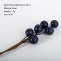 Dark blue artificial fortune berries for Christmas DIY floral arrangement decor - Six-Head Berries (Black) / 9cm / Black