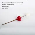 Red and white heart foam branch for Valentine's Day and Christmas DIY floral arrangements - Heart Foam Branch / 16cm / Red & White