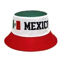 Mexico flag themed reversible bucket hat with printed national colors and text - M (56-58cm) / Mexico Letters