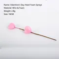 Pink heart foam decorative branch for DIY floral arrangements and Valentine's Day decor - Heart Foam Branch / 16cm / Pink