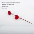 Red heart foam picks for Valentine's Day flower arrangement DIY craft accessories - Heart Foam Branch / 16cm / Red