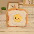 Mignon pendentif en peluche pain grillé et œuf au plat pour décoration de sac et cadeaux - 10cm / Toast à l'œuf au plat