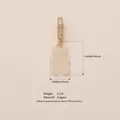 Cream white gummy bear pendant made of copper for DIY jewelry making 15x10mm size - Gold Rhinestone Clasp / White