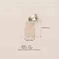 Informative SKU view of a cute white gummy bear charm pendant for DIY jewelry making - Silver Buckle / White