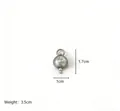Élégant pendentif en perle grise pour collier DIY bijoux, dimensions 1,7 cm x 1 cm - Pendentif Perle Artificielle Grise