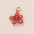 Ciondolo per scarpe a forma di stella con sole rosa e anello dorato - Stile 4 Fiore
