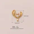 Ciondolo delicato in rame dorato con due piccole perle, gioiello da 8x11mm chic - Ciondolo Foglia di Perla (Solo Ciondolo)