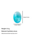 Zircone sintetico blu chiaro con taglio ovale 4x2mm per creazione di gioielli fai-da-te - Marzo