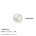 Perla finta bianca da 1 mm per la creazione di gioielli fai-da-te, peso di 0,3 g - Giugno