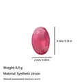 Pietra preziosa ovale in zircone sintetico rosa per gioielli con dettagli di 4mm x 2mm - Luglio