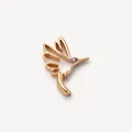 Elegant retro gold hummingbird pendant featuring a minimalist hollow design for DIY jewelry - Hollow Hummingbird Pendant / Pendant Only (No Chain)