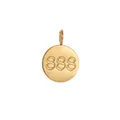 Gold-plated titanium steel round pendant with 888 engraving for DIY jewelry - 888 Balance Number Charm