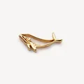 Unique minimalist gold whale-shaped locket pendant featuring a retro hollow design charm - Hollow Whale Pendant / Pendant Only (No Chain)