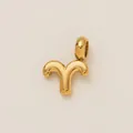 Aries zodiac charm in 18K gold plated stainless steel for DIY jewelry and shoe decor - Aries Zodiac Pendant / Gold