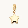 Abalorio de estrella chapado en oro pulido para zapatos con un diseño minimalista y moderno - Estrella de cinco puntas