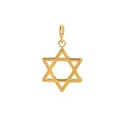 Stainless steel gold Star of David pendant hexagram charm for DIY jewelry making - Hexagram