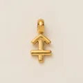 Elegant 18K gold plated stainless steel Sagittarius zodiac charm for DIY jewelry design - Sagittarius Zodiac Pendant / Gold
