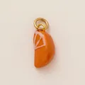 Realistic orange segment charm with gold ring for DIY jewelry and shoe accessories - Orange Pendant